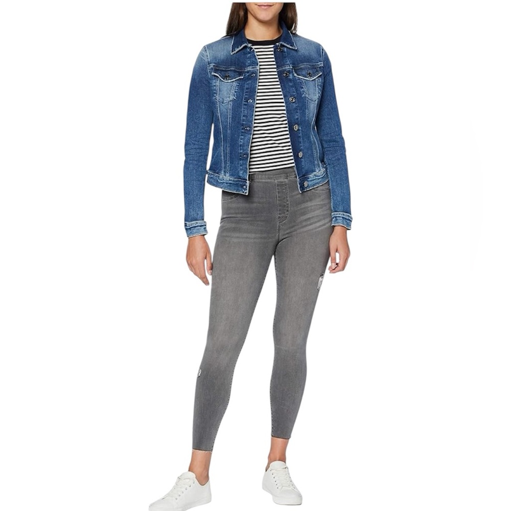 SPANX Women’s Distressed Gray Skinny Pants Jeans